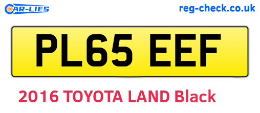 PL65EEF are the vehicle registration plates.