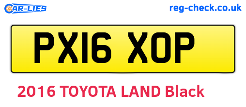 PX16XOP are the vehicle registration plates.