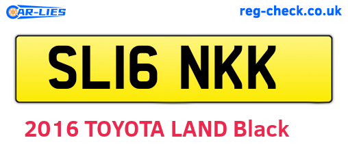 SL16NKK are the vehicle registration plates.