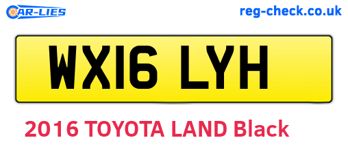WX16LYH are the vehicle registration plates.