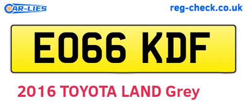 EO66KDF are the vehicle registration plates.
