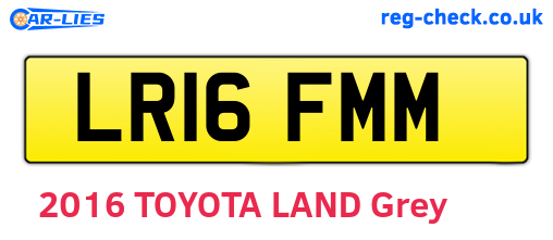 LR16FMM are the vehicle registration plates.