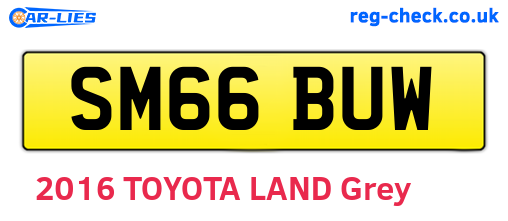 SM66BUW are the vehicle registration plates.