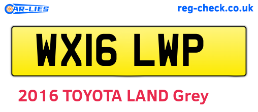 WX16LWP are the vehicle registration plates.