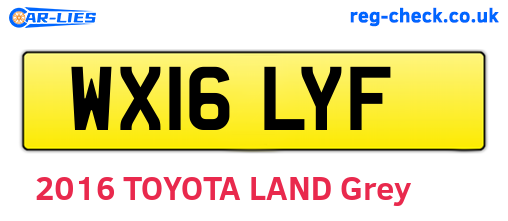WX16LYF are the vehicle registration plates.