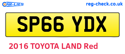SP66YDX are the vehicle registration plates.