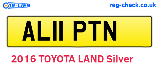 AL11PTN are the vehicle registration plates.