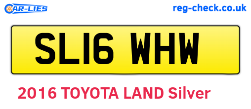 SL16WHW are the vehicle registration plates.