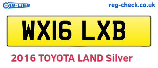 WX16LXB are the vehicle registration plates.