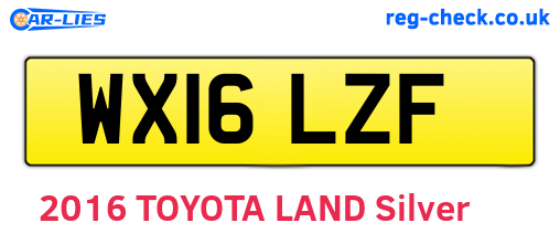 WX16LZF are the vehicle registration plates.