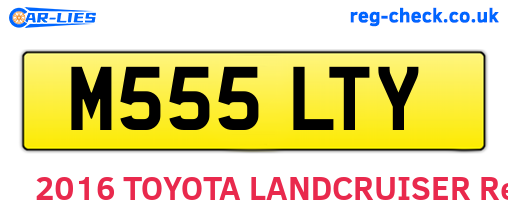 M555LTY are the vehicle registration plates.