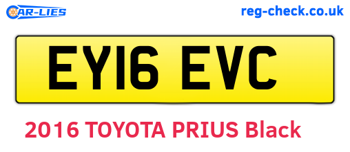 EY16EVC are the vehicle registration plates.