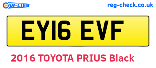 EY16EVF are the vehicle registration plates.