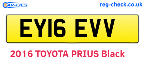 EY16EVV are the vehicle registration plates.