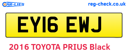EY16EWJ are the vehicle registration plates.