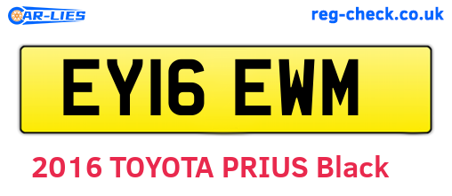 EY16EWM are the vehicle registration plates.