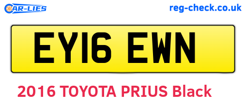 EY16EWN are the vehicle registration plates.