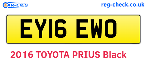 EY16EWO are the vehicle registration plates.
