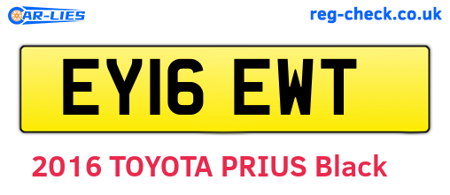 EY16EWT are the vehicle registration plates.