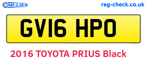 GV16HPO are the vehicle registration plates.