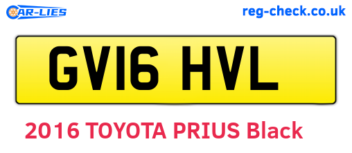 GV16HVL are the vehicle registration plates.
