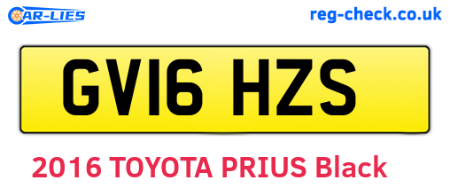GV16HZS are the vehicle registration plates.