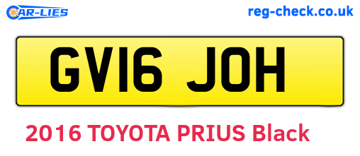 GV16JOH are the vehicle registration plates.