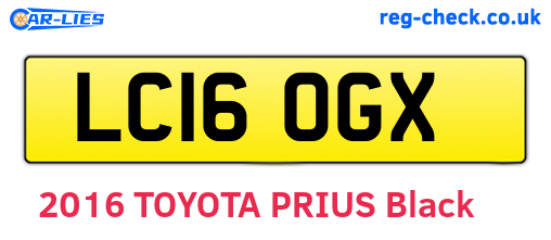 LC16OGX are the vehicle registration plates.