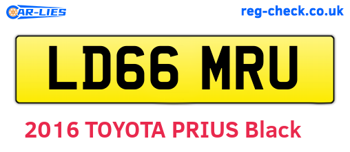 LD66MRU are the vehicle registration plates.