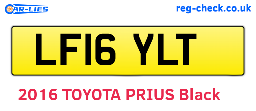 LF16YLT are the vehicle registration plates.