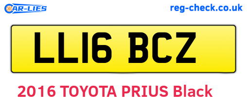 LL16BCZ are the vehicle registration plates.