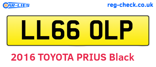 LL66OLP are the vehicle registration plates.