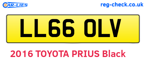 LL66OLV are the vehicle registration plates.