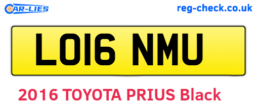 LO16NMU are the vehicle registration plates.