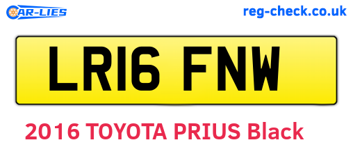 LR16FNW are the vehicle registration plates.