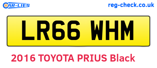 LR66WHM are the vehicle registration plates.