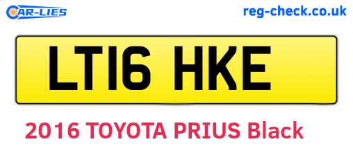 LT16HKE are the vehicle registration plates.