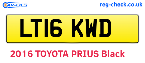 LT16KWD are the vehicle registration plates.