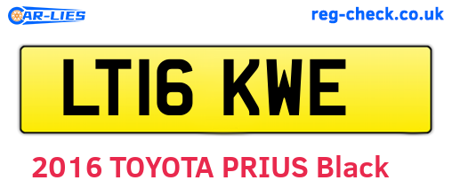LT16KWE are the vehicle registration plates.