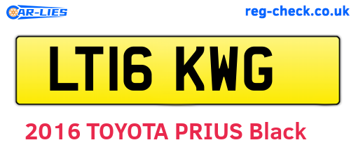 LT16KWG are the vehicle registration plates.