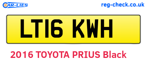 LT16KWH are the vehicle registration plates.