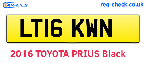 LT16KWN are the vehicle registration plates.
