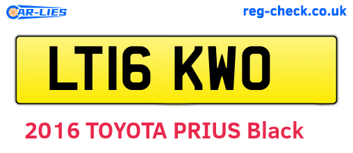 LT16KWO are the vehicle registration plates.