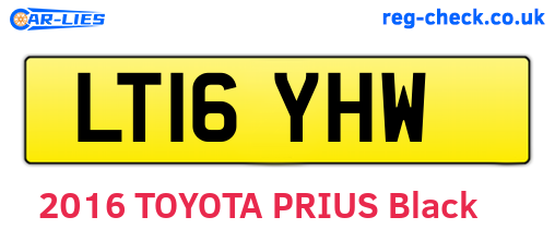 LT16YHW are the vehicle registration plates.