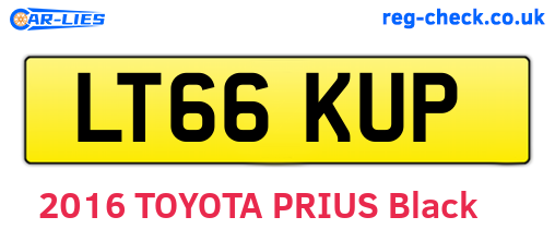 LT66KUP are the vehicle registration plates.