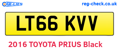 LT66KVV are the vehicle registration plates.