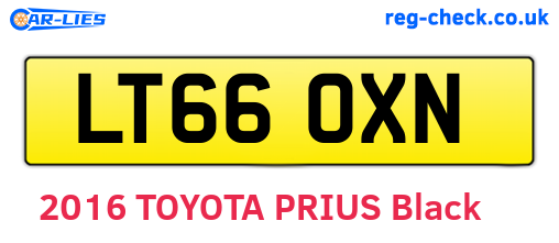 LT66OXN are the vehicle registration plates.