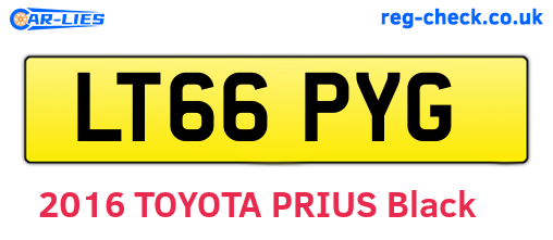 LT66PYG are the vehicle registration plates.