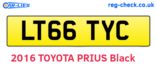 LT66TYC are the vehicle registration plates.