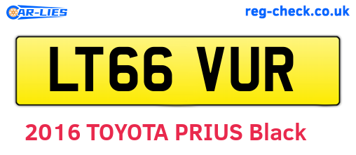 LT66VUR are the vehicle registration plates.